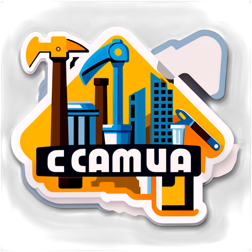 Stiker Bertemakan Pembinaan dengan Logo Gamuda