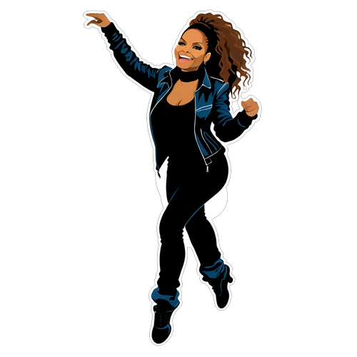 Janet Jackson Dansende Silhouet