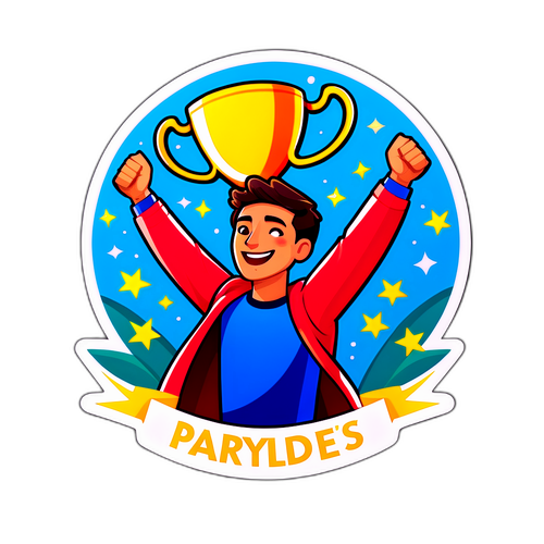 Ilustração de Paredes Celebrando a Vitória