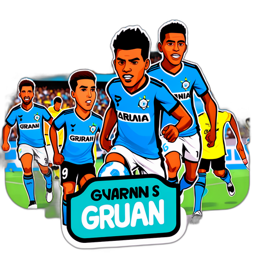 Adesivo Guarani vs Grêmio em Ação
