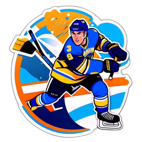 Macklin Celebrini: Young Hockey Star Sticker