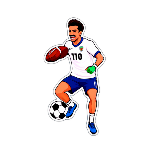 Stiker Aksi Fadhli Shaari Bermain Bola Sepak