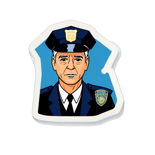 Adesivo de Personagem Policial