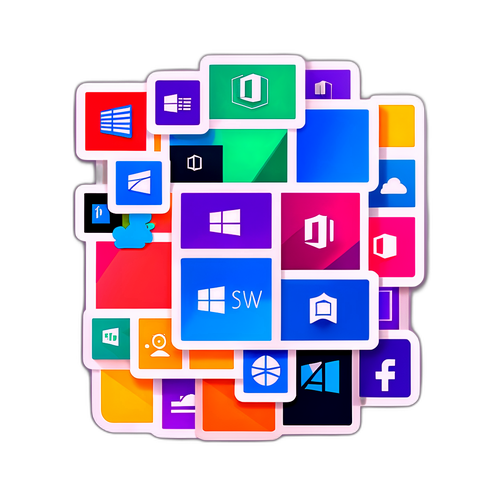 Moderne en kleurrijke achtergrondontwerp geïnspireerd door Microsoft Windows 10