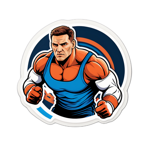 Adesivo Potente di Mark Kerr in Azione