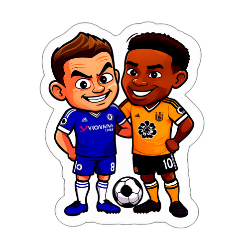 מדבקת ספורט עם מתמודד מצחיק