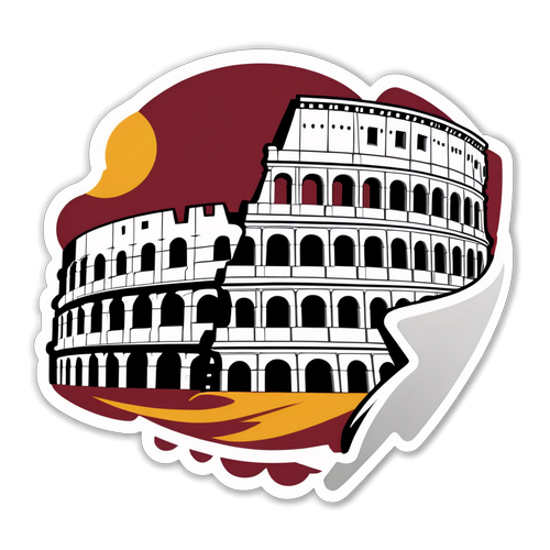 Leburkan Roman Raya! Stiker AS Roma Memukau dengan Emblem dan Colosseum