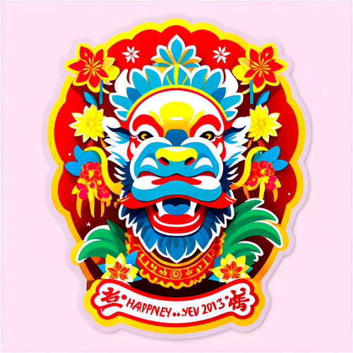 Makulay na Sticker para sa Chinese New Year 2025