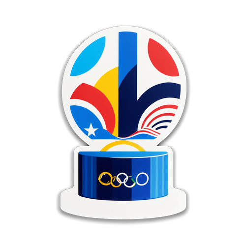 Ole! Célébrez les Champions des JO 2024 avec Ce Sticker Éclatant!