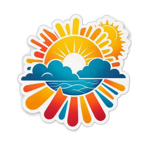 陽光をテーマにした抽象的なグラフィックデザイン