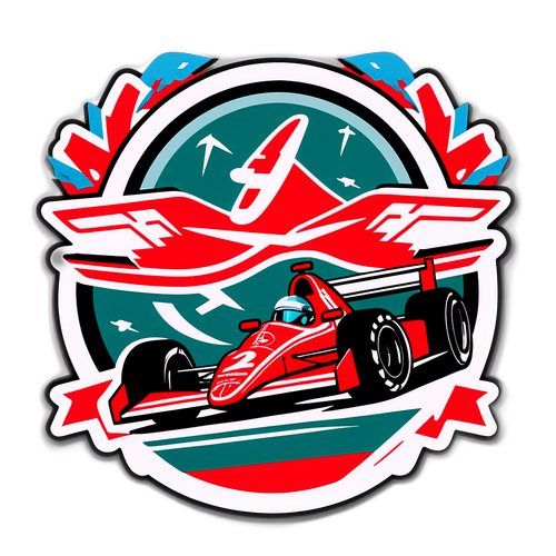 Niki Lauda autóversenye stílusos grafikával