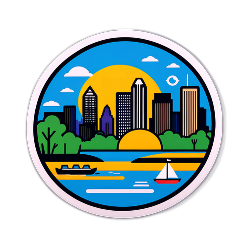 Sticker minimalista de Minneapolis