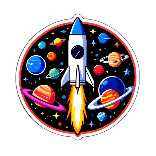Makabagong Sticker na May Temang NASA