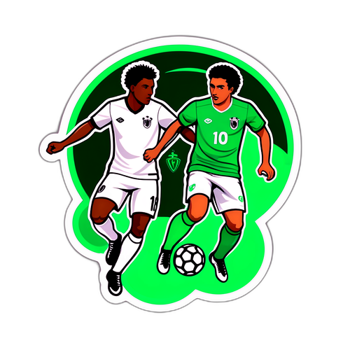Intense Soccer Showdown Sticker