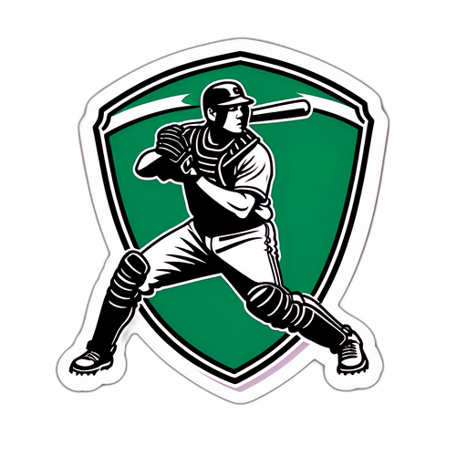 Baseball Diamond Catcher Sticker