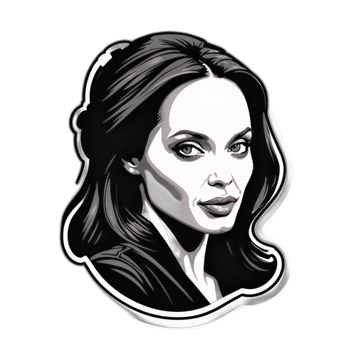 Pictură stilizată a Angelinei Jolie