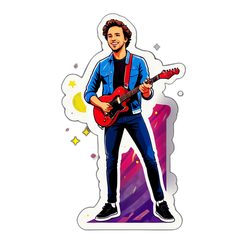 Sticker von Lukas Mraz auf der Bühne