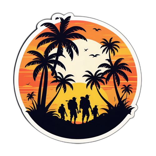 Avontuurlijke sticker van de jungle