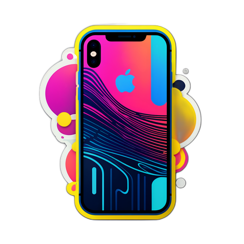 Design abstrait inspiré par les tendances technologiques de l'iPhone 18
