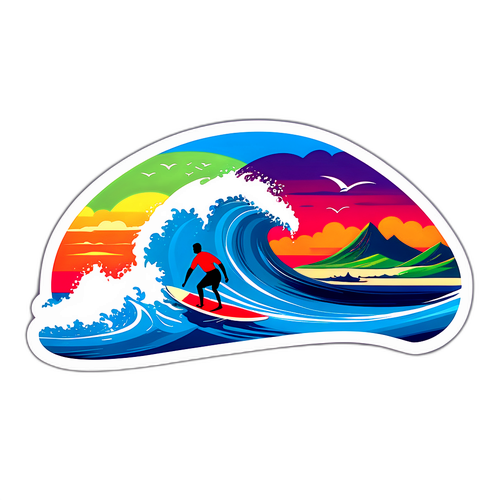 Surffaus ja merimaisema