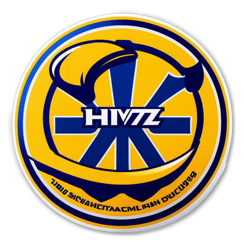 Unleash the Hockey Spirit: HV71's Logo Transformed with Epic Pucks and Sticks!