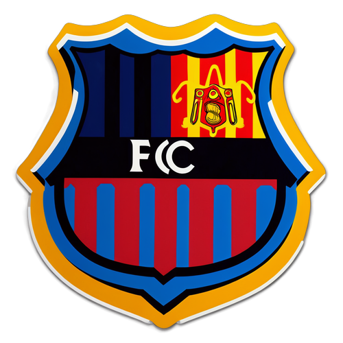 บาร์เซโลนา: สติ๊กเกอร์โลโก้ FC Barcelona สไตล์การ์ตูน