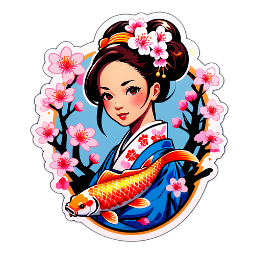 Autocolant vibrant Mone Chiba cu rădăcini culturale