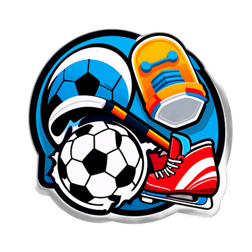 Fodbold og Ishockey Sticker