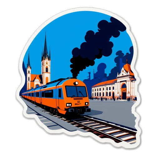 Pohled na vlakové nádraží v Brně