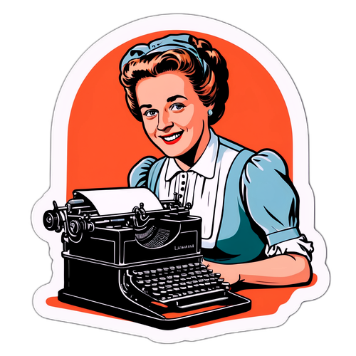 Marie Lehmann och skrivmaskinen