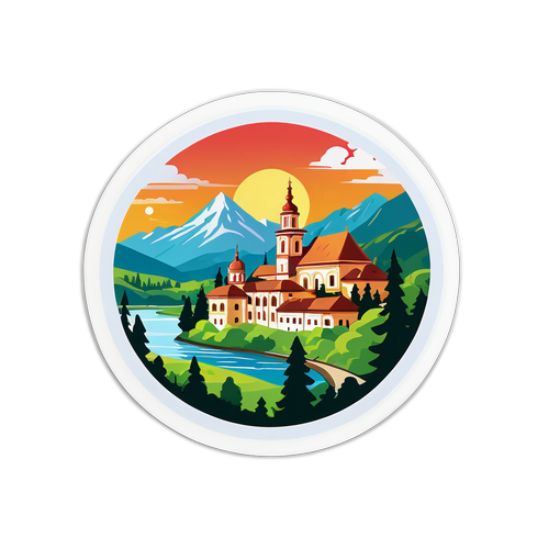 Стикер з пейзажем Лозової