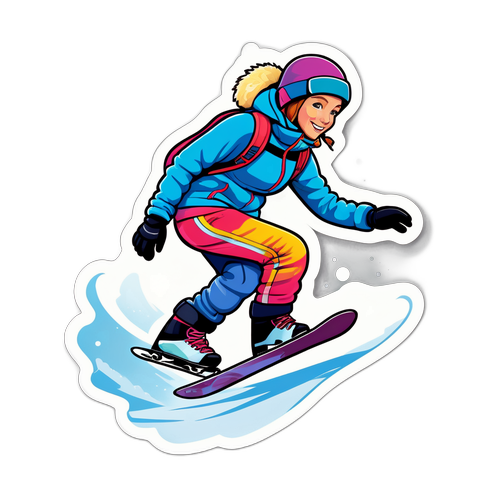 Helene Olafsen på snowboard