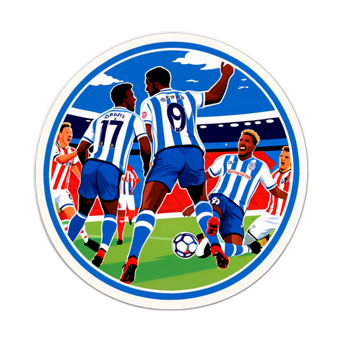 Sticker Pemandangan Dramatis QPR vs Southampton