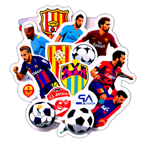 Αυτοκόλλητο που απεικονίζει τη La Liga