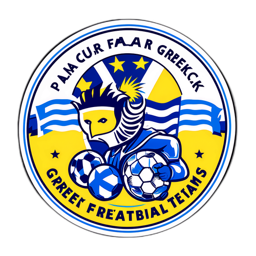 Σχέδιο αυτοκόλλητου για ελληνική ποδοσφαιρική ομάδα