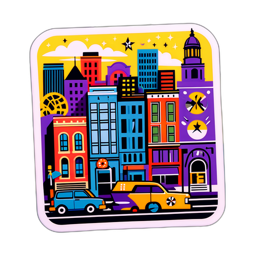 Autocollant abstrait inspiré de Baltimore
