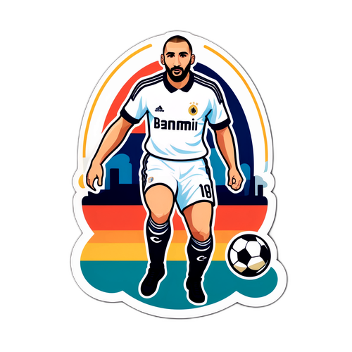 Retro Tarzı Karim Benzema Sticker