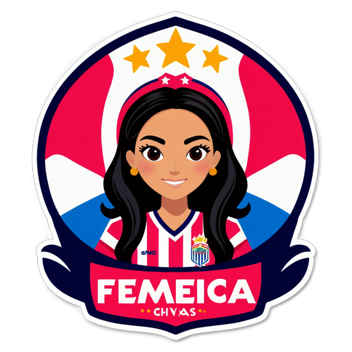 ¡Impactante Diseño! Celebrando la Liga MX Femenil con los Logos de América y Chivas en Estilo Moderno