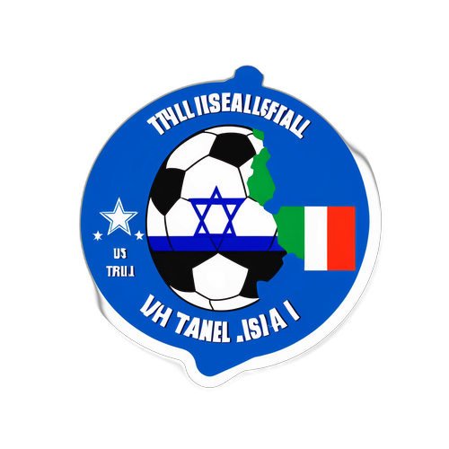 Voetbalbal in de vorm van de Israëlische vlag