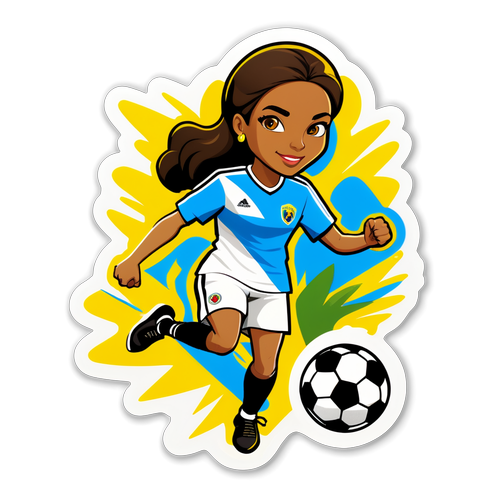 ¡Desata tu Pasión! El Sticker de Colombiana que Celebra la Fuerza del Fútbol Femenino