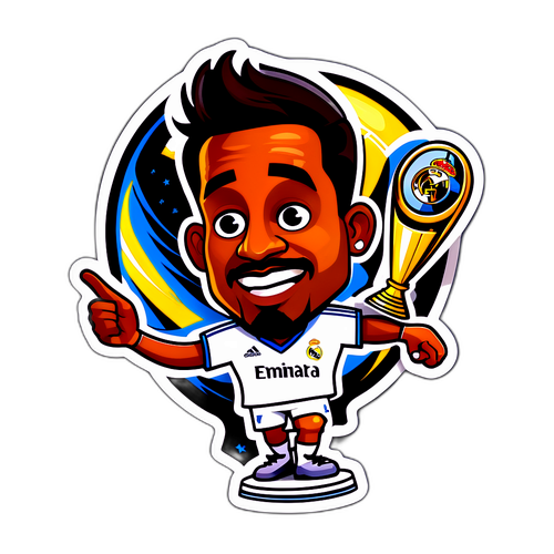 Sticker som hyllar Real Madrids stjärnspelare