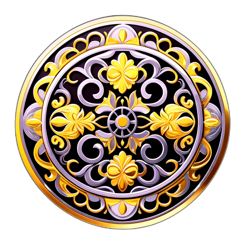 चमकदार सोने और चांदी के गहनों का स्टीकर