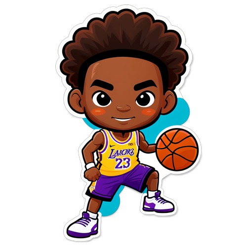 Gumawa ng Sticker ng Cute na Karakter ni Bronny James