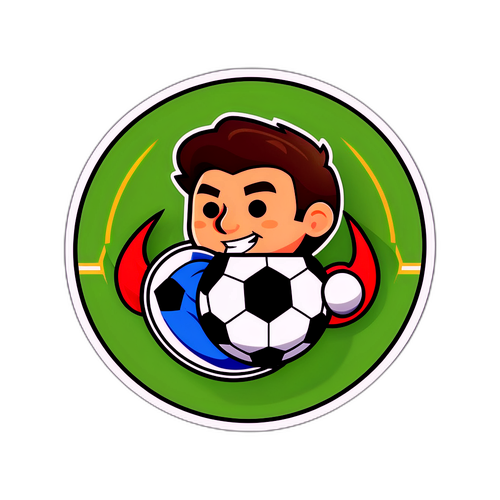 Legesyg fodboldkarakter med gamemedalje