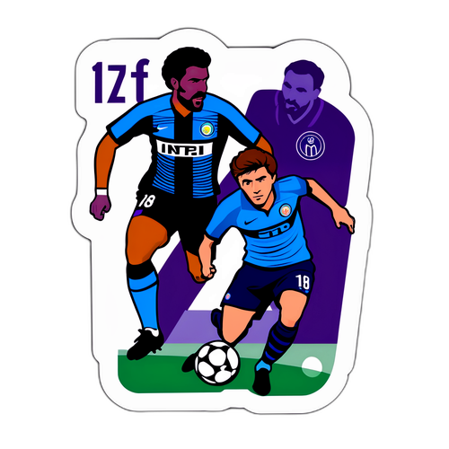 Inter-Fiorentina mérkőzést ünneplő matrica