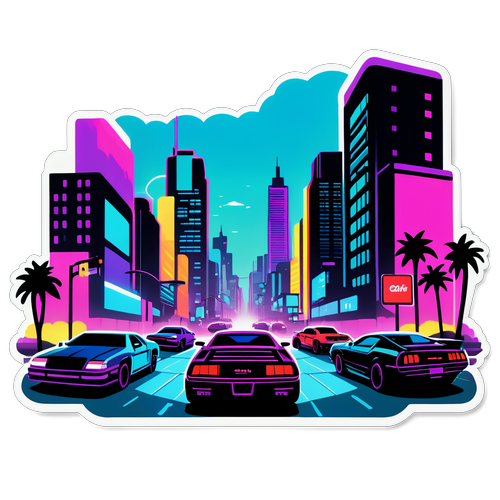 Masiglang Tanawin ng Lungsod na Inspirado ng GTA 6