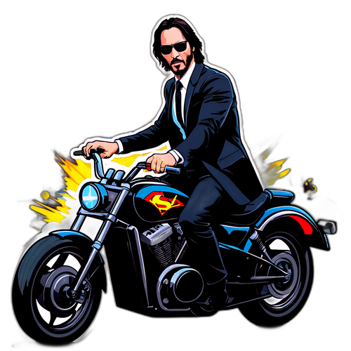 Szuperhős Keanu Reeves motoron