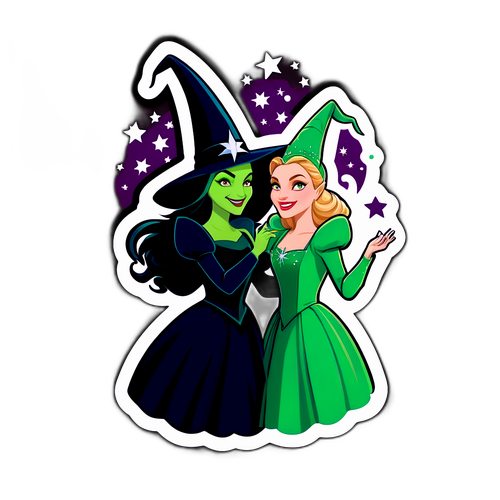 Glinda og Elphaba Sticker