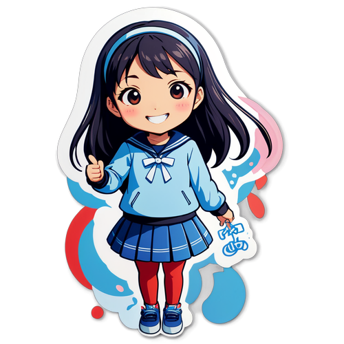 かわいいイラストの佐倉いそやまのステッカー