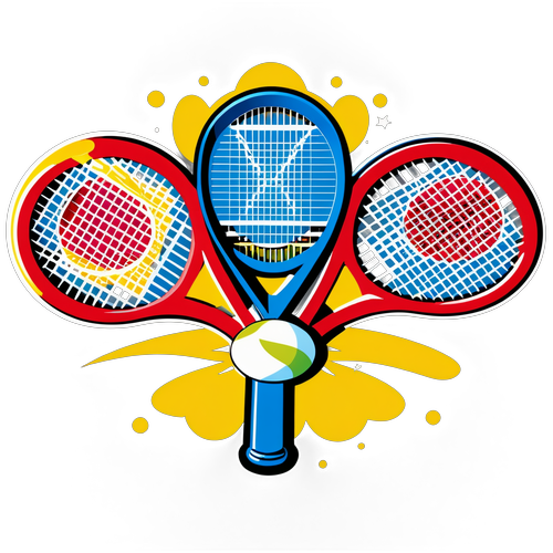 Vibrante Tennis Energie: US Open Pop-Art Sticker